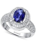 Royale Blue By Effy Sapphire (1-3/8 Ct. T.w.) And Diamond (9/10 Ct. T.w.) Ring In 14k White Gold