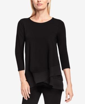 Vince Camuto Three-quarter-sleeve Asymmetrical Top