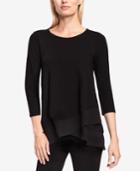 Vince Camuto Three-quarter-sleeve Asymmetrical Top