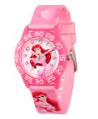 Disney Princess Ariel Girls' Pink Plastic Time Teacher Watch