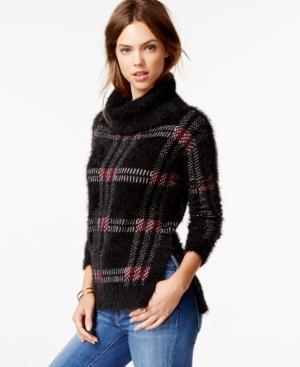 Sanctuary Plaid Turtleneck Sweater