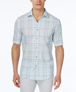 Alfani Men's Concord Plaid Short-sleeve Shirt, Classic Fit