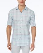 Alfani Men's Concord Plaid Short-sleeve Shirt, Classic Fit