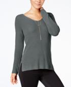 Hippie Rose Juniors' Ribbed Crisscross V-back Sweater