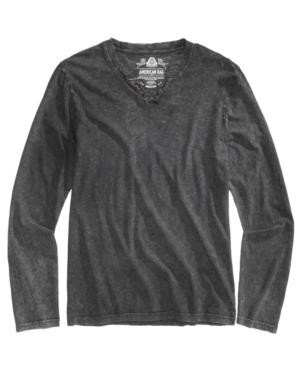 American Rag Men's Acid-wash Split-neck T-shirt, Created For Macy's