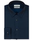 Calvin Klein Steel Non-iron Slim-fit Herringbone Solid Performance Dress Shirt