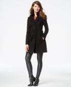 Betsey Johnson Faux-fur-collar Lace-up A-line Coat
