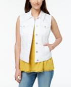 Style & Co Pocketed Denim Vest, Created For Macy's