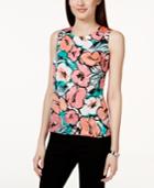 Nine West Sleeveless Floral-print Shell