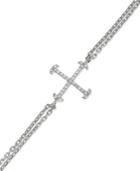 Diamond Bracelet, Sterling Silver Diamond Cross Bracelet (1/4 Ct. T.w.)