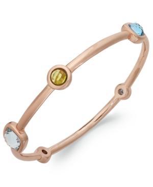 Bronzarte 18k Rose Gold Over Bronze Multi-stone Bangle Bracelet (5 Ct. T.w.)