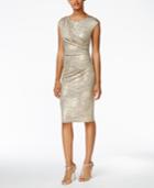 Connected Draped Metallic Dress