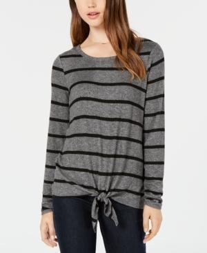 Bcx Juniors' Striped Self-tie Top