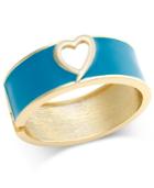 Thalia Sodi Gold-tone Blue Heart Hinge Bracelet, Only At Macy's