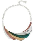 Robert Lee Morris Soho Two-tone And Colored Patina Sculptural Statement Necklace