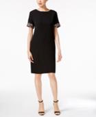 Calvin Klein Studded-sleeve Shift Dress