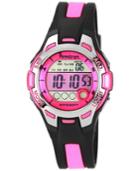 Armitron Women's Digital Black And Pink Strap Watch 35mm 45-7030pnk