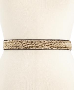 Style & Co. Tonal Skinny Bead Stretch Belt, Only At Macy's