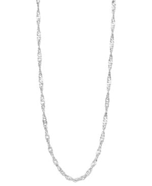 "giani Bernini Sterling Silver Necklace, 18"" Twisted Singapore Chain"