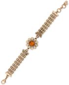 Lucky Brand Gold-tone Flower Link Bracelet