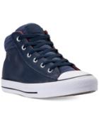 Converse Men's Chuck Taylor All Star Street Mid Leather Casual Sneakers From Finish Line