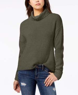 American Rag Juniors' Lace-up Turtleneck Sweater, Created For Macy's