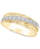 Men's Diamond Diagonal Band (1/2 Ct. T.w.) In 10k Gold