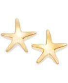Signature Gold Star Stud Earrings In 14k Gold