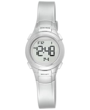 Armitron Women's Silver Resin Strap Watch 27mm 45-7012sil
