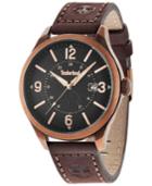 Timberland Men's Blake Brown Leather Strap Watch 46x54mm Tbl14645jsqr02