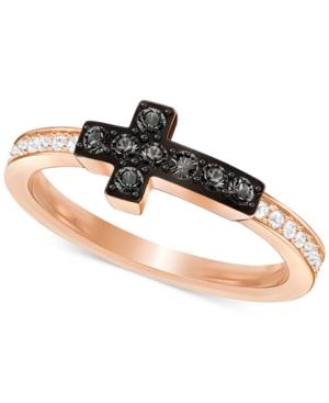 Swarovski Rose Gold-crystal Side Cross Ring