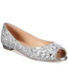 Jewel Badgley Mischka Claire Evening Flats Women's Shoes