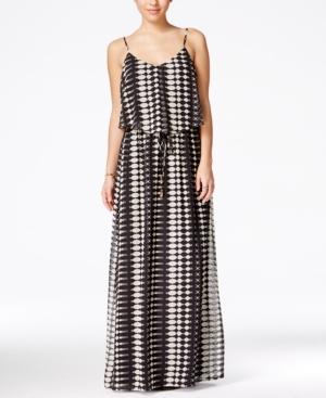 City Studios Juniors' Printed Popover Maxi Dress