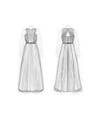 Customize: Remove Skirt Splits And Switch To Maxi Length Lining - Fame And Partners Pleated Overlay Dress With Maxi Skirt