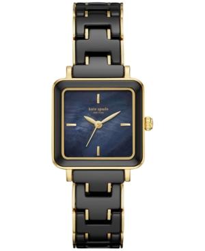 Kate Spade New York Women's Washington Square Black Ceramic & Gold-tone Stainless Steel Bracelet Watch 25mm Ksw1203