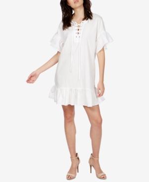 Lucky Brand Cotton Lace-up Flounce Dress