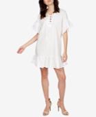 Lucky Brand Cotton Lace-up Flounce Dress