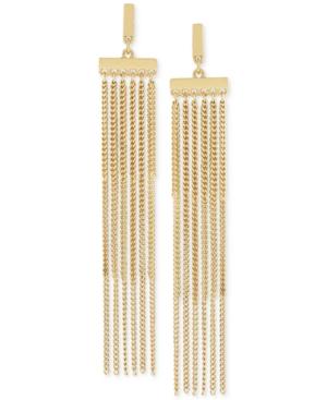 Bcbgeneration Layer Fringe Linear Drop Earrings