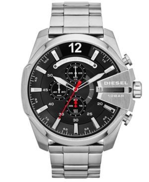Diesel Watch, Men's Chronograph Mega Chief Stainless Steel Bracelet 59x51mm Dz4308