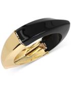 Inc International Concepts Gold-tone And Jet Colorblock Hinged Bangle Bracelet, Only At Macy's