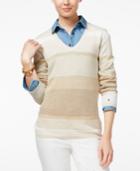 Tommy Hilfiger Striped V-neck Sweater