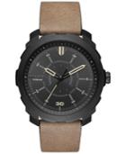 Diesel Men's Machinus Nsbb Light Brown Leather Strap Watch 46mm Dz1788