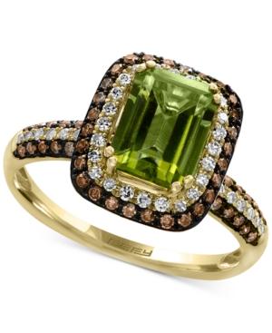 Effy Peridot (1 1/2 Ct. T.w.) & Diamond (1/2 Ct. T.w.) Ring In 14k Gold