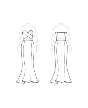 Fame And Partners Empire-waist Mermaid Dress