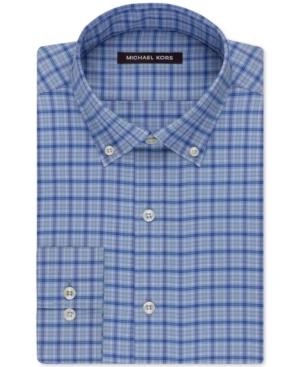 Michael Kors Cornflower Plaid Dress Shirt