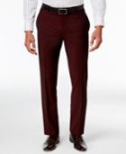 Inc International Concepts Men's Slim-fit Burgundy Pants, Only At Macy's