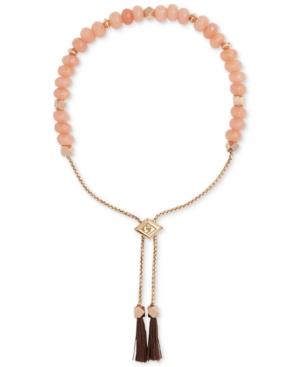 Vera Bradley Beaded Stone Tassel Slider Bracelet