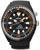 Seiko Men's Automatic Prospex Kinetic Gmt Diver Black Silicone Strap Watch 48mm Sun023
