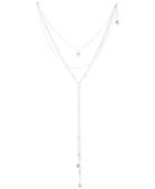Guess Silver-tone Multi-row Choker Lariat Necklace