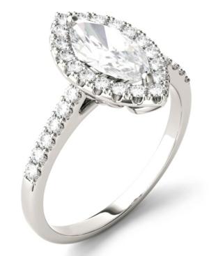 Moissanite Marquise Halo Ring (1-3/8 Ct. Tw.) In 14k White Gold